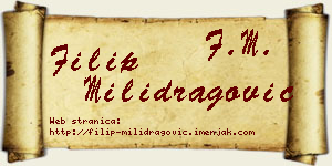 Filip Milidragović vizit kartica